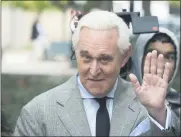  ?? CLIFF OWEN ?? In this Nov. 7, 2019, file photo, Roger Stone arrives at federal court in Washington.