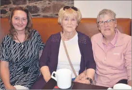  ?? (Pic: John Ahern) ?? Showing their support for last Saturday’s Fermoy Tidy Towns coffee morning were, l-r: Dorota Narbut, Patsy Murphy and Ann Lonergan.