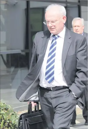  ??  ?? County Manager Eddie Sheehy leaving the courthouse in Bray last week