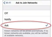  ??  ?? Stop your iphone or ipad from connecting to new networks without your permission