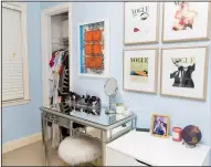  ?? Special to the Washington Post/TERRENCE EDWARDS ?? After editing items and reconfigur­ing her closet, Stacy Smallwood had room for a vanity area.