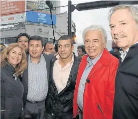  ?? UNA ?? Quilmes. Rucci, Arroyo, Queijeiro, De la Sota y Solá, ayer.