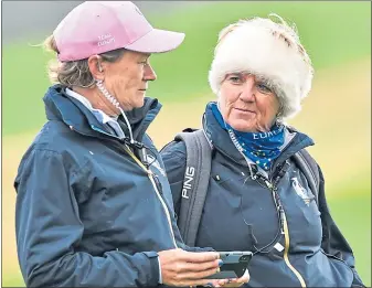  ?? ?? Kathryn Imrie (right) alongside her great friend Catriona Matthew at the Solheim Cup at Gleneagles in 2019