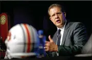  ?? DAVID GOLDMAN / ASSOCIATED PRESS ?? “We’re just in a lot more stable position,” Auburn head coach Gus Malzahn says of the Tigers’ 2017 season compared with 2013.