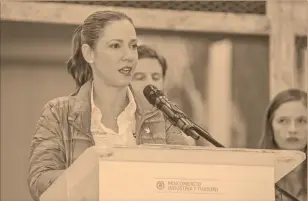  ?? Foto especial ?? María Claudia Lacouture, ministra de Comercio, Industria y Turismo de Colombia durante la Macrorrued­a de Negocios 65 de ProColombi­a.