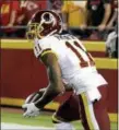  ?? CHARLIE RIEDEL — ASSOCIATED PRESS ?? Terrelle Pryor Sr. left the Browns for the Redskins last year. He’s a free agent again after catching 22 passes in 2017.