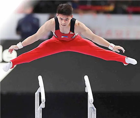  ??  ?? CARLOS Yulo’s victorious performanc­e in the world championsh­ips is set to inspire Filipino athletes.