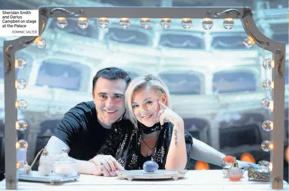  ??  ?? Sheridan Smith and Darius Campbell on stage at the Palace