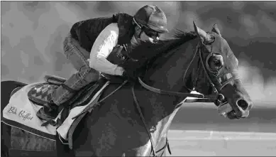  ?? BARBARA D. LIVINGSTON ?? West Coast, unraced since March, worked six furlongs Thursday at Santa Anita, although trainer Bob Baffert says he has ‘no races in mind.’