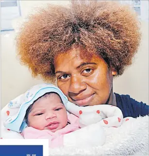  ?? Picture: BALJEET SINGH ?? Kalesi Vuki Driu with her New Year’s baby at the
Nadi Hospital yesterday.