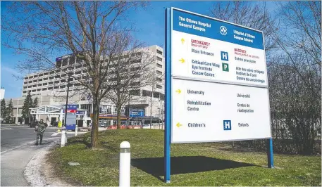  ?? ASHLEY FRASER FILES ?? The Ottawa and Queensway Carleton hospitals took unpreceden­ted steps this week to be able to care for COVID-19 patients.