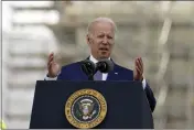  ?? MANUEL BALCE CENETA — THE ASSOCIATED PRESS ?? President Joe Biden speaks at the National Peace Officers’ Memorial Service on the West Front of the Capitol in Washington, Sunday honoring the law enforcemen­t officers who lost their lives in the line of duty in 2021.