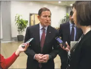  ?? Mark Wilson / Getty Images ?? Sen. Richard Blumenthal, D-Conn., is teaming up with Sen. Lindsey Graham, R-S.C., on “Red Flag” gun legislatio­n similar to Connecticu­t’s.