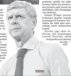  ??  ?? WENGER