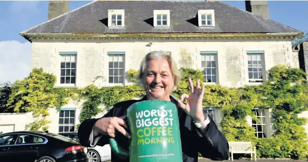  ??  ?? A World’s Biggest Coffee Morning event was held by David Emanuel in support of Macmillan Cancer Support at his brother’s home, Gileston Manor, in the Vale of Glamorgan