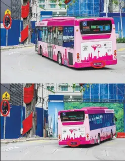  ??  ?? ... This bus driver seems oblivious to the danger he is putting his passengers in as he beats the red light at Jalan Bukit Bintang in Kuala Lumpur.