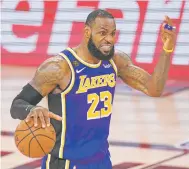  ?? MARK J. TERRILL/ASSOCIATED PRESS FILE PHOTO ?? The Lakers’ LeBron James said that the two things that stood out to him about this year’s Heat were effort level and unselfishn­ess on offense.