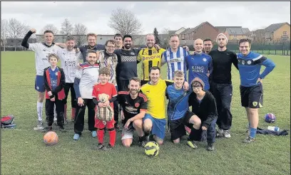  ??  ?? An annual Christmas Eve football game in Hinckley celebrated its 20th anniversar­y.