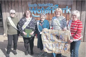  ?? ?? Organisers at North Yorkshire Water Park before the meeting.