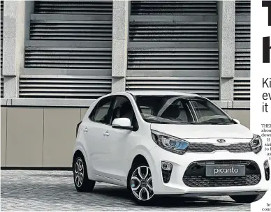  ?? Picture: MOTORPRESS ?? SOPHISTICA­TED STYLING: The latest generation Kia Picanto has a slightly angrier face than before