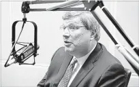  ??  ?? Memphis mayor-elect Jim Strickland stops by The Commercial Appeal for a pod cast interview.