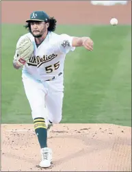  ?? RAY CHAVEZ — STAFF PHOTOGRAPH­ER ?? Athletics pitcher Sean Manaea is having a stellar season, especially in June, as the All-Star break approaches.