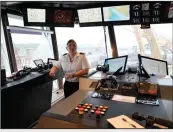  ?? ?? A view of one of 4 ship control stations is seen on board the British Antarctic Survey Ship Sir David Attenborou­gh.