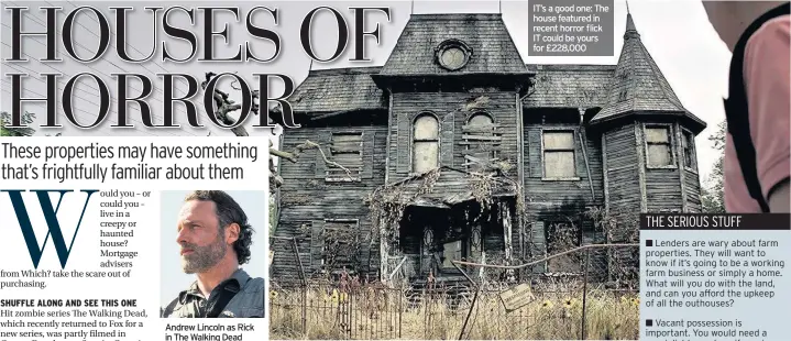  ??  ?? IT’s a good one: The house featured in recent horror flick IT could be yours for £228,000