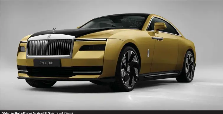  ?? FOTOS: PR ?? Sådan ser Rolls- Royces første elbil, Spectre, ud.
