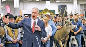  ?? RICK BOWMER/AP FILE PHOTO ?? U.S. Interior Secretary Ryan Zinke speaks Feb. 9 at the Western Conservati­on and Hunting Expo Friday in Salt Lake City.