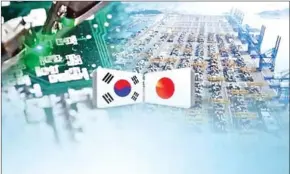  ?? YONHAP NEWS AGENCY ?? South Korea’s export slowdown was especially noticeable in July, due partly to the slowdown in overall world trade volume and the drop in prices of semiconduc­tors and petroleum products.