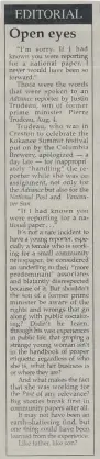  ??  ?? An editorial published in the Creston Valley Advance in 2000.