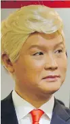  ?? KIN CHEUNG ?? Loong Koon-tin as Trump: Hopes for a wider audience.