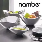  ?? COURTESY OF NAMBÉ ?? This image on the company website shows a variety of Nambé’s signature metal alloy bowls.