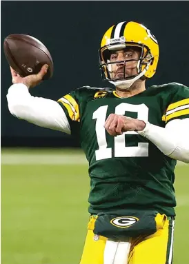  ?? GETTY IMAGES ?? Mitch Trubisky and Aaron Rodgers have faced each other five times, and Trubisky has six touchdowns and five intercepti­ons in those games.