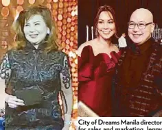  ??  ?? City of Dreams Manila director for sales and marketing Jenny Santillan, Arsi Balthazar Janet Olivarez