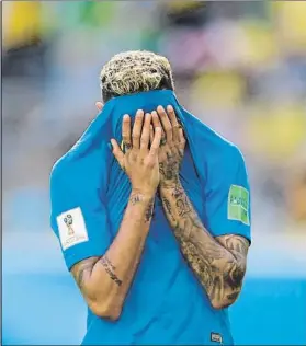  ?? FOTO: AP ?? Ney no pudo reprimir las lágrimas tras el duelo ante Costa Rica