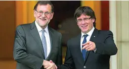  ??  ?? Mariano Rajoy y Carles Puigdemont