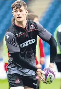  ??  ?? Former club captain Magnus Bradbury in training yesterday ahead of today’s clash with Cardiff Blues at BT Murrayfiel­d.