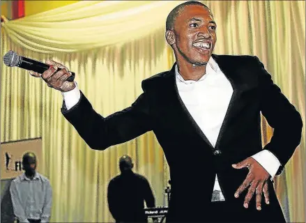  ?? Picture: SINO MAJANGAZA ?? SHOW GOES ON: Dumi Mkokstad performed at a poorly organised gospel festival last week