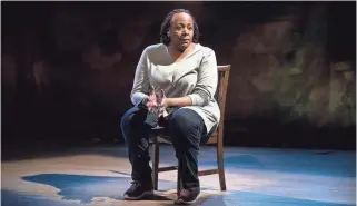  ?? MICHAEL BROSILOW ?? In "Until the Flood," Dael Orlandersm­ith portrays multiple characters affected by the shooting death of Michael Brown in Ferguson, Mo., and the unrest that followed. She is performing through April 22 at the Milwaukee Repertory Theater's Stiemke Studio.