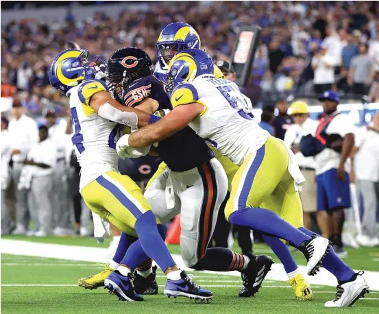  ?? RONALD MARTINEZ/GETTY IMAGES ?? Tight end Jimmy Graham, who played in only 20% of the Bears’ offensive snaps Sunday against the Rams, had one catch for 11 yards.