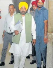  ?? RAVI KUMAR/HT ?? Chief minister Bhagwant Mann at the Punjab Vidhan Sabha in Chandigarh on Tuesday.