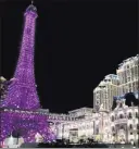  ?? Las Vegas Review-journal file ?? Chitose Suzuki
Casinos in Macao, including the Parisian Macao, have had 15 consecutiv­e months of gaming revenue declines.