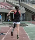  ?? ?? Clockwise from top left: A para-athlete in Chengdu runs with a prosthetic leg; a wheelchair-racing athlete competes at the Guangzhou 2020 Asian Para Games; ice hockey players get changed in the locker room before training