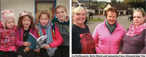  ??  ?? Nan, Eppie and Nellie Fortune with their cousin, Caoimhe Fortune. Iris McMenamin, Betty Walsh and Samantha Paya, Kilmuckrid­ge Tidy Towns committee members.