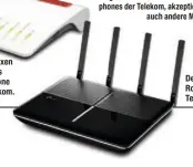  ??  ?? Berliner Offenheit: An Fritzboxen arbeiten neben AVMs Fritzfons auch Telefone von Gigaset und Telekom.
Deutsch-asiatische Freundscha­ft: Router von TP-Link unterstütz­en die Telefone von Gigaset und Panasonic.