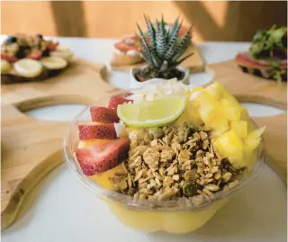  ?? ?? A Mango Tango Bowl is on the menu at Toastique Gourmet Toast and Juice Bar in Bethlehem.