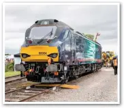  ?? JACK BOSKETT/ RAIL. ?? Rolling stock forms a key part of Rail Live. DRS 88004 Pandora was exhibited in 2018.