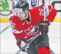  ?? FILE PHOTO/HOCKEY CANADA ?? It’s expected an announceme­nt will come soon on whether the Kontinenta­l Hockey League will release players like Teddy Purcell (26) of St. John’s to play in February’s 2018 Winter Olympic Games. Purcell, who is playing this season with Avangard Omsk of...